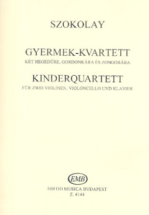 Kinderquartett fr 2 Violinen, Violoncello und Klavier