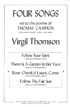 Rose cheek'd Laura, come for mixed chorus and piano score