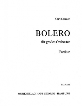 Bolero für großes Orchester Partitur