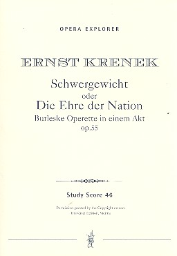 Schwergewicht oder Die Ehre der Nation op.55 Studienpartitur (dt)
