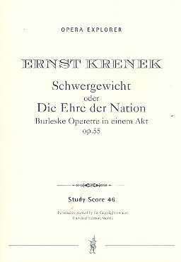 Schwergewicht oder Die Ehre der Nation op.55 Studienpartitur (dt)