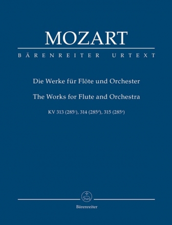 Die Werke fr Flte und Orchester KV313, KV314, KV315 Studienpartitur