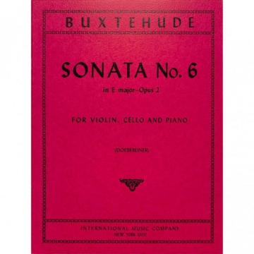 Sonata E major no.6 op.2 for violin, cello and piano