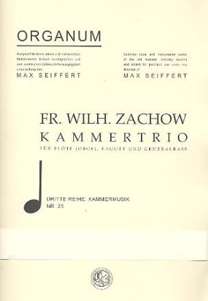 Kammertrio F-Dur fr Flte (Oboe), Fagott und Bc Partitur und Stimmen