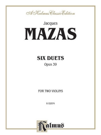 6 duets op.39 for 2 violins parts