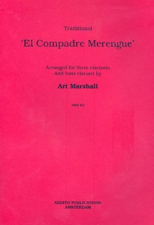 El Compadre Merengue for 3 clarinets and bass clarinet score and parts