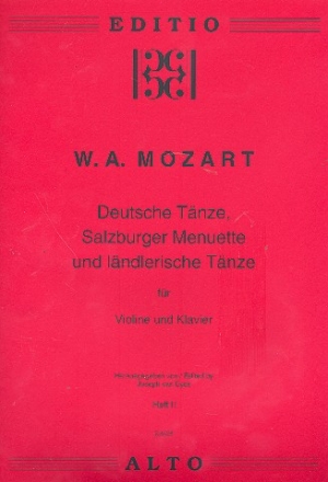 Deutsche Tnze, Salzburger Menuette und lndlersiche Tnze Band 2 fr Violine und Klavier