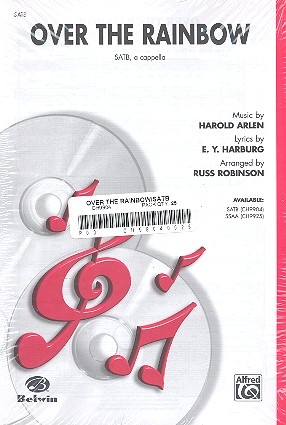 Over the Rainbow for mixed chorus a cappella score
