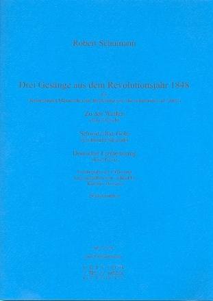 3 Gesnge  fr Mnnerchor und Harmoniemusik Studienpartitur