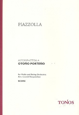 Otono Porteno  fr Violine und Streichorchester Score