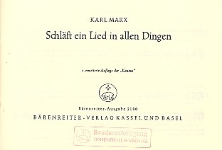 Schlft ein Lied in allen Dingen Kanons zu 2-4 Stimmen, Partitur