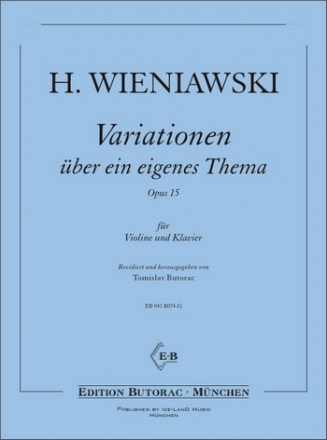 Variationen ber ein eigenes Thema op.15 fr Violine und Klavier