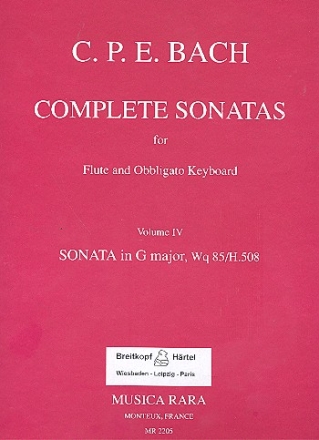 Sonata in G Major Wq85 for flute and keyboard