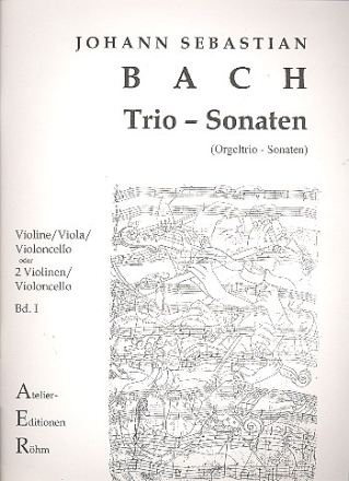 Trio-Sonaten Band 1 fr Violine, Viola (Violine) und Violoncello Stimmen