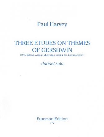 3 Etudes on Themes of Gershwin for clarinet solo