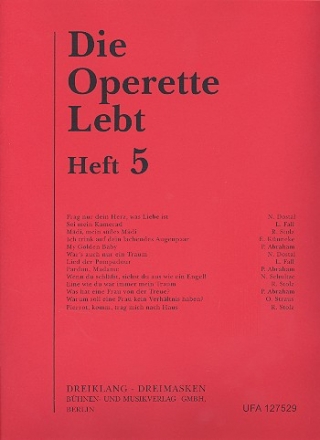 Die Operette lebt Band 5 13 Operettenlieder fr Gesang und Klavier
