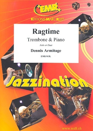 Ragtime  for 1 or 2 trombones and piano score and parts