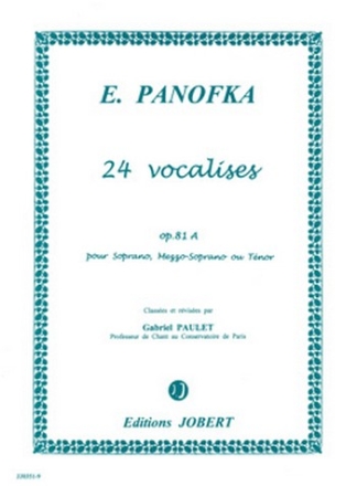 24 vocalises vol.1 op.81a pour soprano, mezzo-soprano ou tenor et piano