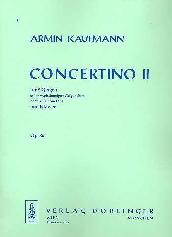 Concertino Nr.2 op.86 fr 2 Violinen (oder Klar) und Klavier