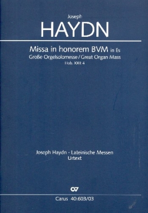 Groe Orgelsolomesse Es-Dur Hob.XXII:4 fr Soli, gem Chor und Orchester Klavierauszug (lat)