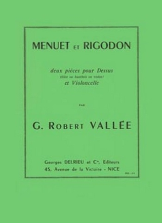 Menuet et Rigaudon pour flte (hautbois, violon) et violoncelle