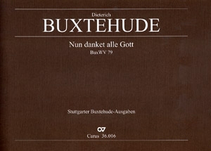 Nun danket alle Gott BuxWV79 fr Soli, gem Chor, 2 Trompeten, 2 Zinken, Fagott, 2 Violinen, Violone und Bc,  Partitur