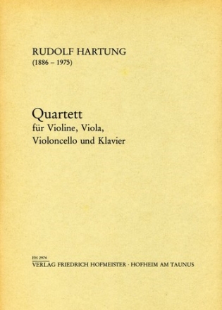 Quartett fr Violine, Viola, Violoncello und Klavier Partitur und Stimmen