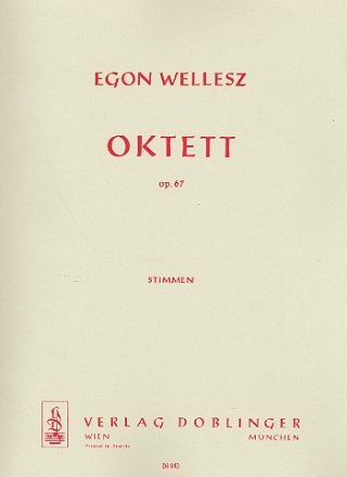 Oktett op.67 fr 2 Violinen, Viola Violoncello, Kontraba, Klarinette, Horn und Fagott,  Stimmen