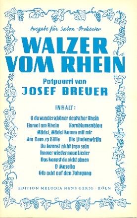 Walzer vom Rhein  fr Salonorchester Stimmen