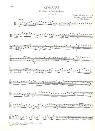 Concerto C-Dur op.7,12 fr Oboe und Streichorchester Viola