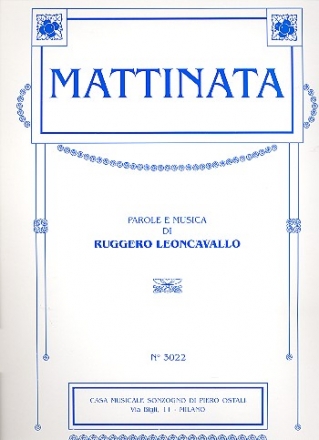 Mattinata fr Gesang (hoch) und Klavier (it)