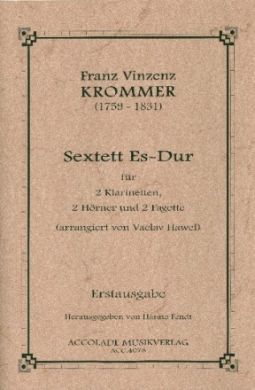 Sextett Es-Dur fr 2 Klarinetten, 2 Hrner und 2 Fagotte Partitur und Stimmen