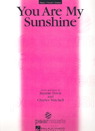 You are my Sunshine piano/vocal/guitar Einzelausgabe