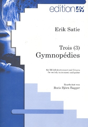 3 Gymnopedies  fr C-Instrument und Gitarre 2 Spielpartituren