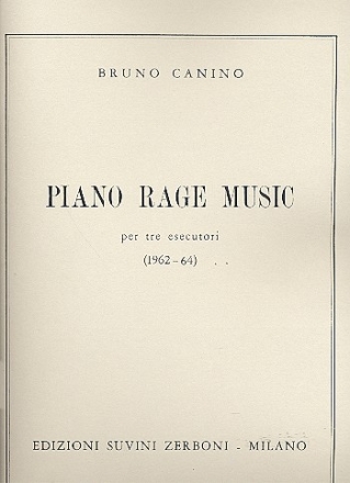 Piano Rage Music fr Klavier zu 6 Hnden Spielpartitur