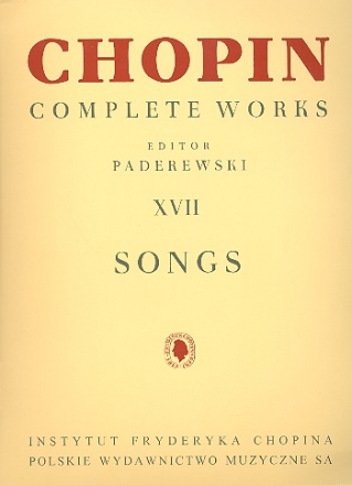 Complete Works vol.17 Songs for voice and piano