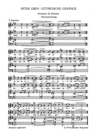 Dominica de Passione fr 1stimmigen Chor und Orgel (lat/dt) Verlagskopie