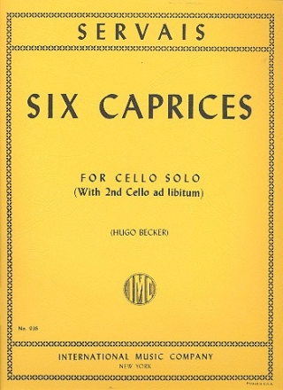 6 Caprices for cello solo (with 2nd cello ad lib.)