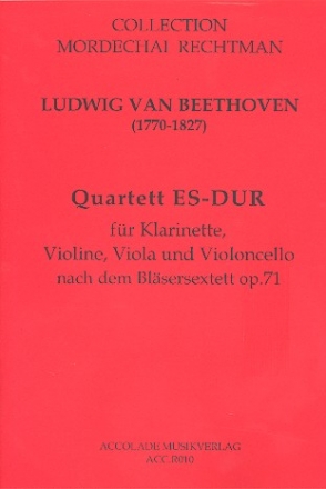 Quartett Es-Dur fr Klarinette, Violine, Viola und Violoncello Partitur und Stimmen