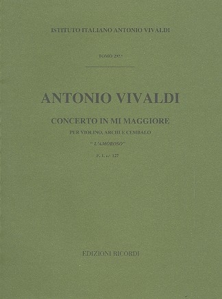 Konzert E-Dur F.I:127 fr Violine, Streicher und Cmebalo Partitur