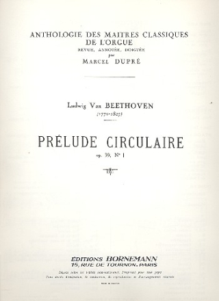 Prlude circulaire op.39,1 pour orgue