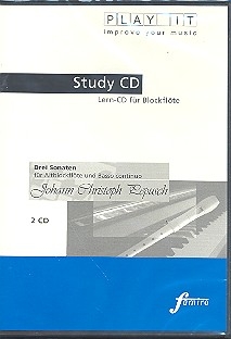 3 Sonaten für Blockflöte und Cembalo 2 Playalong-CD's