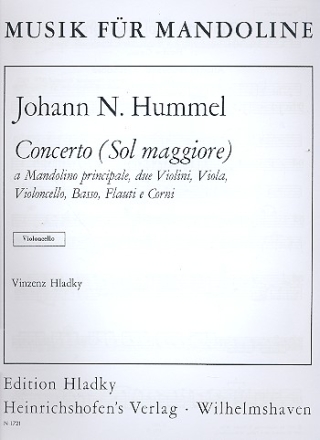 Konzert G-Dur fr Mandoline und Orchester Violoncello