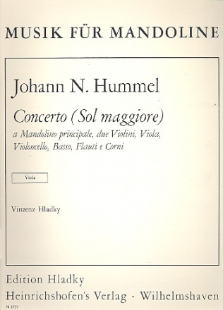 Konzert G-Dur fr Mandoline und Orchester Viola