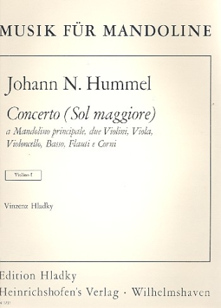 Konzert G-Dur fr Mandoline und Orchester Violine 1