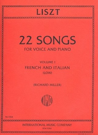 22 Songs vol.1 - French and Italian for low voice and piano