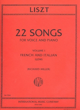 22 Songs vol.1 - French and Italian for low voice and piano