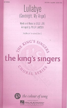 Lullabye for mixed chorus a cappella choral score