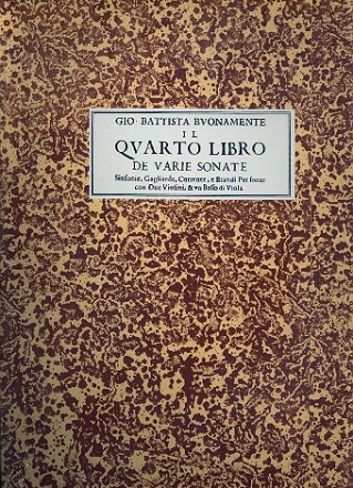 Il quarto Libro de varie sonate per sonar con 2 violini e basso di Viola parti,  facsimile