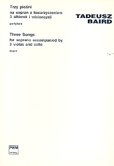 3 Songs for soprano, 3 violas and cello study score